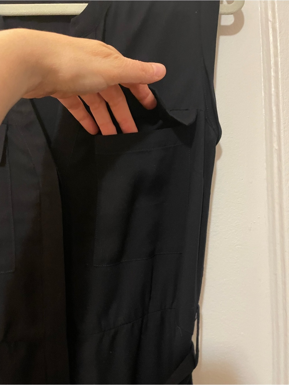 Caroll Paris Navy sleeveless shirt dress size 38 - Picture 5 of 13